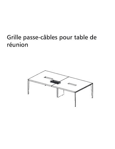 Goulotte d’électrification pour table de réunion X9 – Officity.