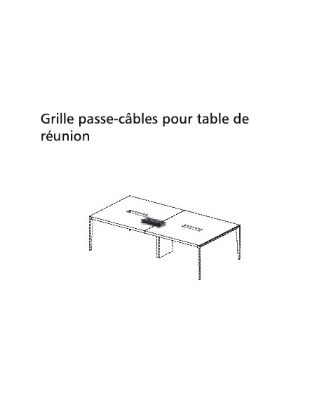 Goulotte d’électrification pour table de réunion X9 – Officity.
