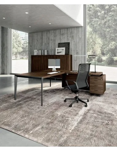 Bureau d’angle avec retour crédence design X9– Officity