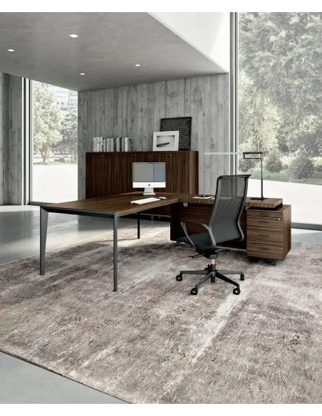 Bureau d’angle avec retour crédence design X9– Officity