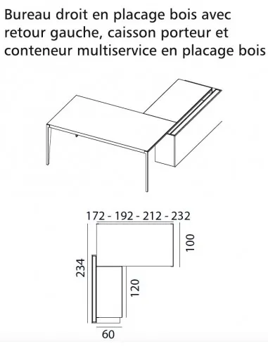 Bureau d’angle avec retour crédence design X9– Officity
