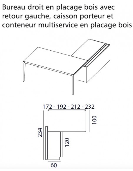 Bureau d’angle avec retour crédence design X9– Officity