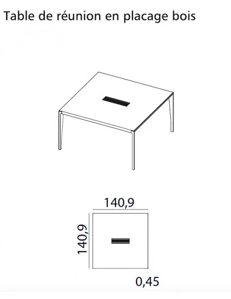 Table de réunion X9 pour 4 personnes – Officity.