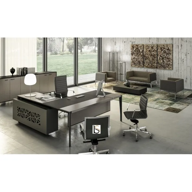 Bureau d’angle avec retour crédence design X9– Officity