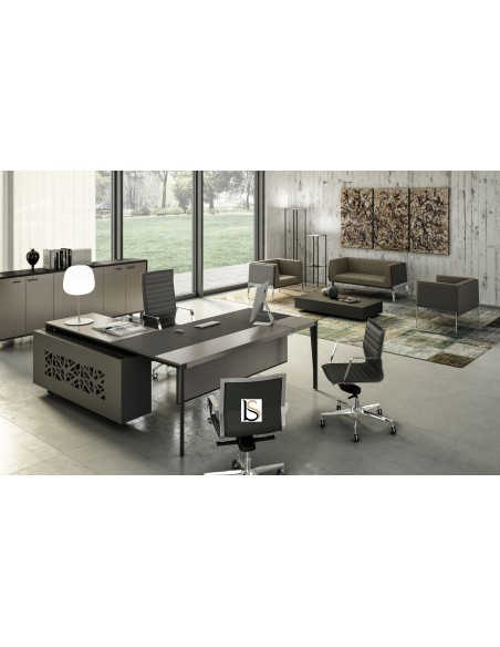Bureau d’angle avec retour crédence design X9– Officity