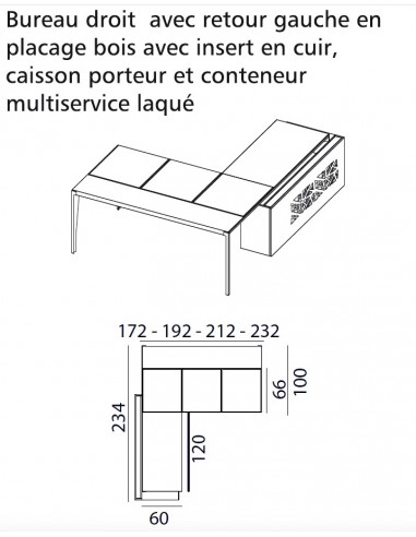 Bureau d’angle avec retour crédence design X9– Officity