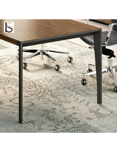 Bureau d’angle avec crédence laquée X9– Officity