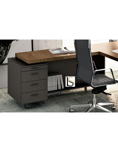 Bureau d’angle avec crédence laquée X9– Officity