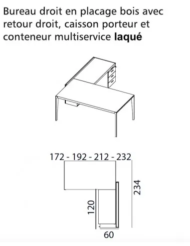 Bureau d’angle avec crédence laquée X9– Officity
