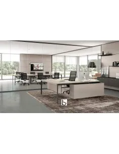 Bureau d’angle sur crédence bois X9– Officity 2