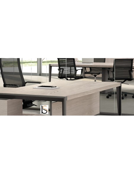 Bureau d’angle sur crédence bois X9– Officity