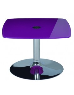 Table basse avec plateau en verre mauve modèle Daphné !
