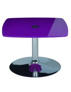 Table basse avec plateau en verre mauve modèle Daphné !