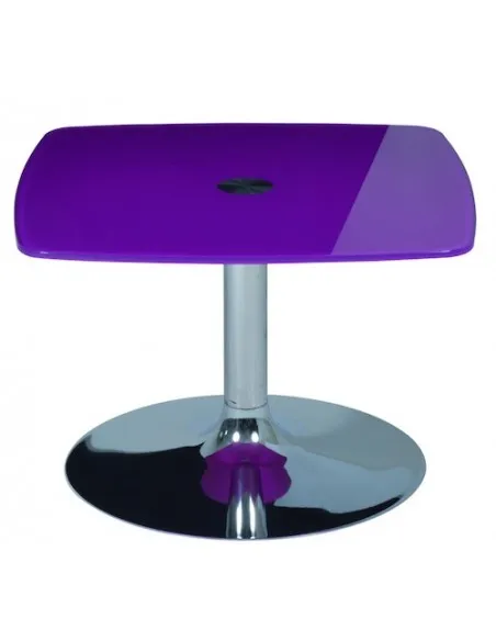 Table basse avec plateau en verre mauve modèle Daphné !
