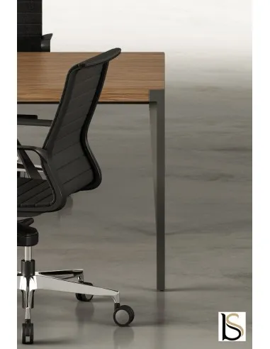 Bureau d’angle avec crédence bois X9– Officity