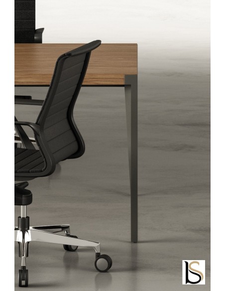 Bureau d’angle avec crédence bois X9– Officity