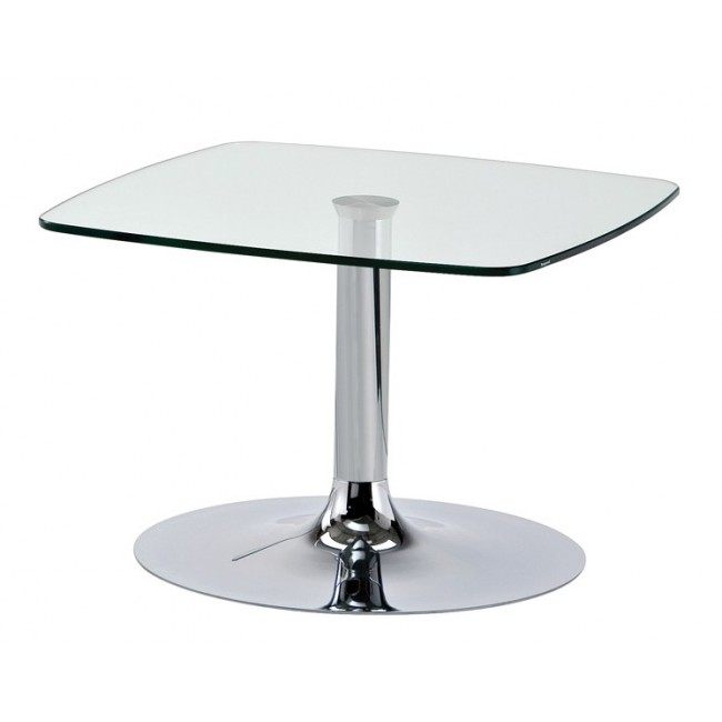 Table basse avec plateau en verre transparent modèle Daphné - Genexco