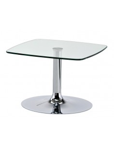 Table basse avec plateau en verre transparent modèle Daphné - Genexco