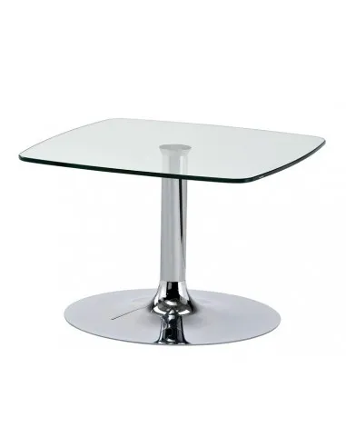 Table basse avec plateau en verre transparent modèle Daphné - Genexco