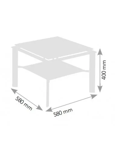 Table basse avec plateau en verre Diego - Genexco