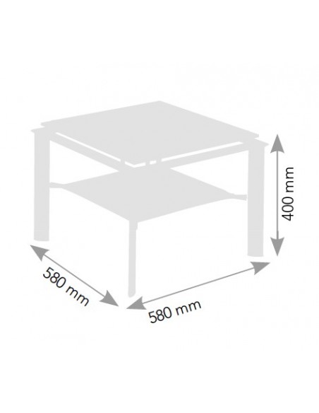 Table basse avec plateau en verre Diego - Genexco