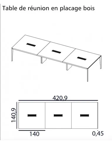 Table de conférence X9 pour 12 personnes – Officity.