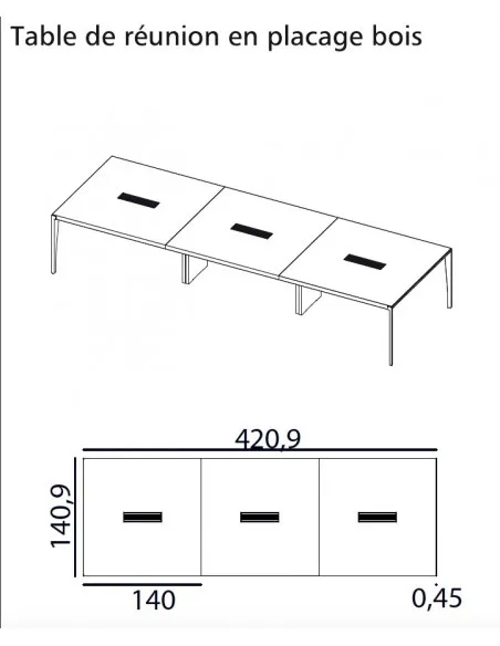 Table de conférence X9 pour 12 personnes – Officity.