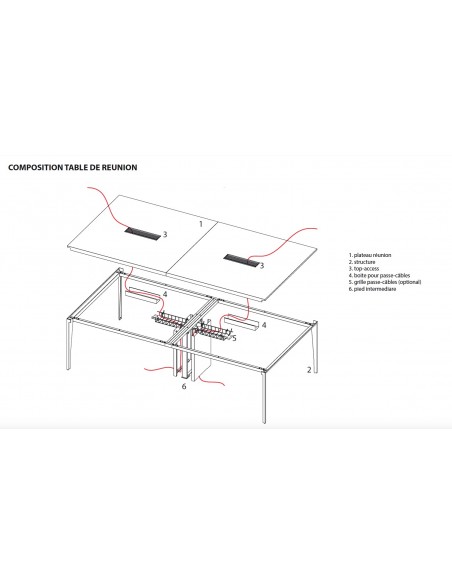 Table de conférence X9 pour 12 personnes – Officity.