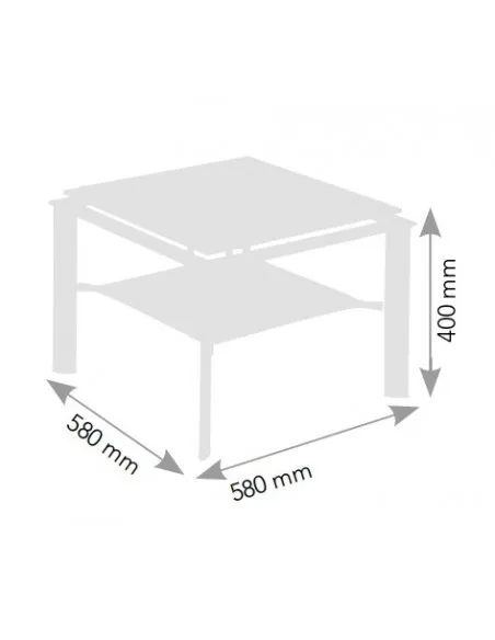 Table basse avec plateau en verre Diego - Genexco