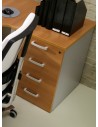 Bureaux bench compact Tempo avec caissons de rangement – Mobel Linea