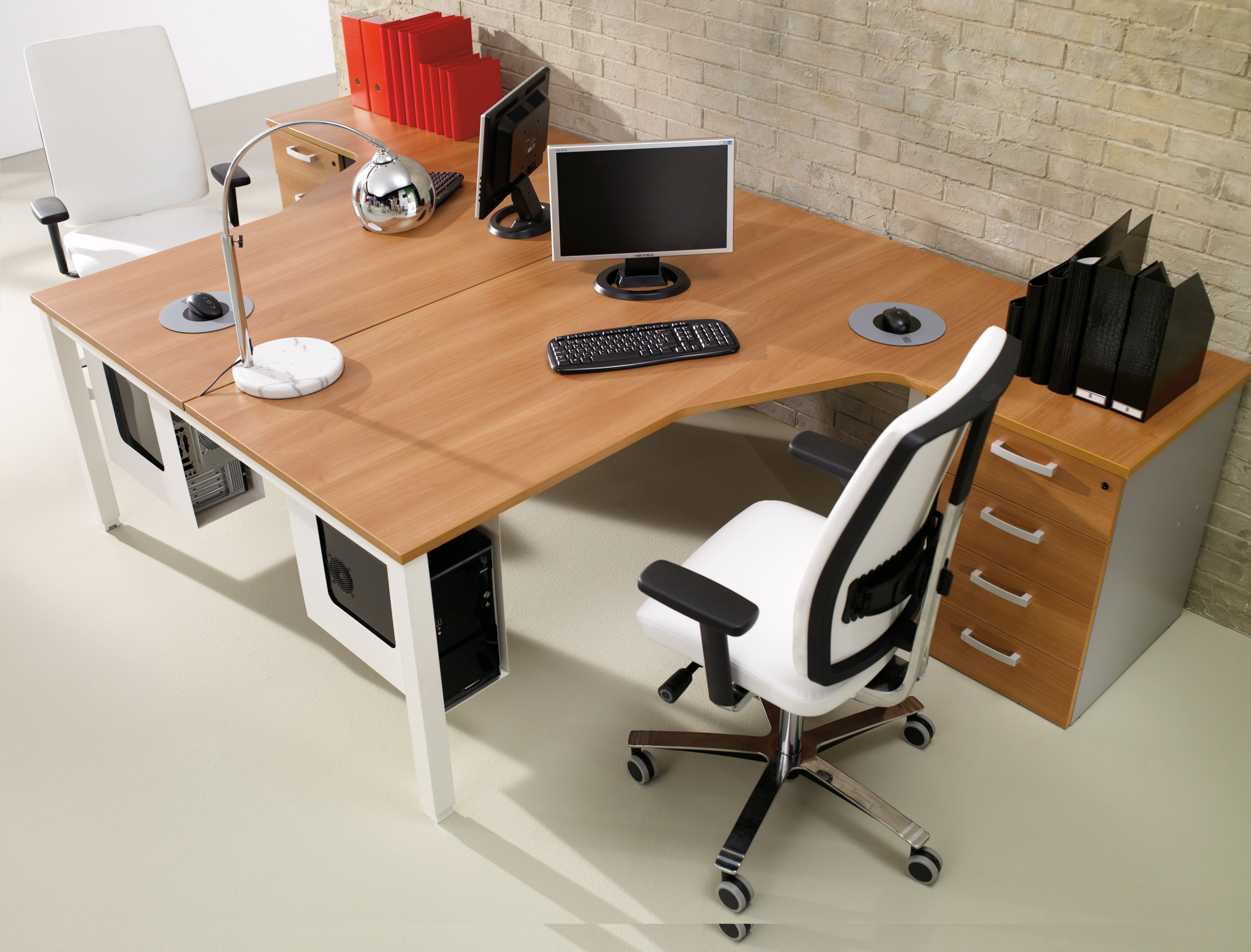  Bureaux  bench compact  Tempo  avec caissons Mobel  Linea  