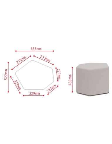 Poufs d’accueil finition tissu - MDD