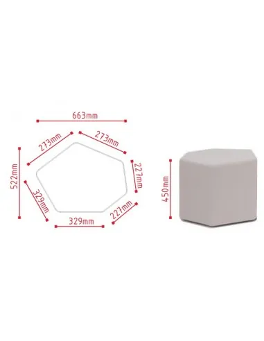 Poufs d’accueil finition tissu - MDD