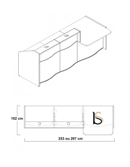 Banque d'accueil WAVE avec accès PMR - MDD