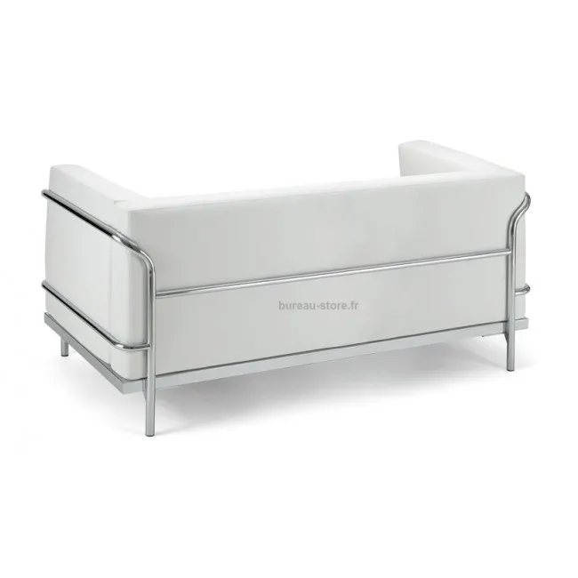 Canapé d’attente en cuir coloris blanc ou noir Soft