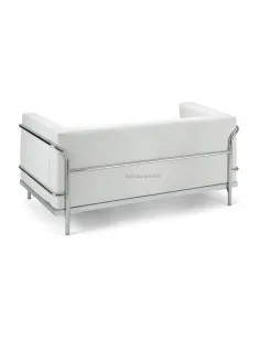Canapé d’attente en cuir coloris blanc ou noir Soft 2