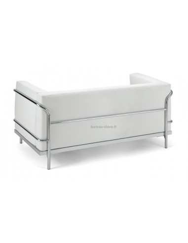 Canapé d’attente en cuir coloris blanc ou noir Soft