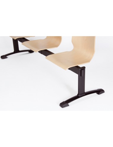 Sièges sur poutre avec assises bois, modèle Desk.