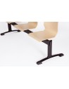 Sièges sur poutre avec assises bois, modèle Desk.