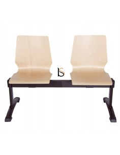 Sièges sur poutre avec assises bois, modèle Desk.