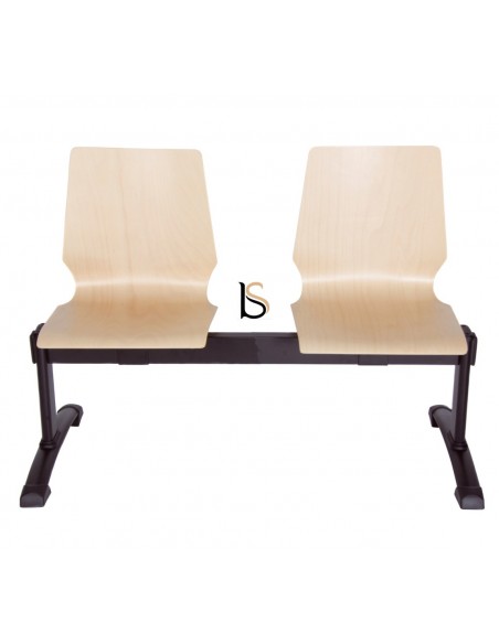 Sièges sur poutre avec assises bois, modèle Desk.