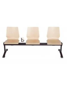 Sièges sur poutre avec assises bois, modèle Desk.