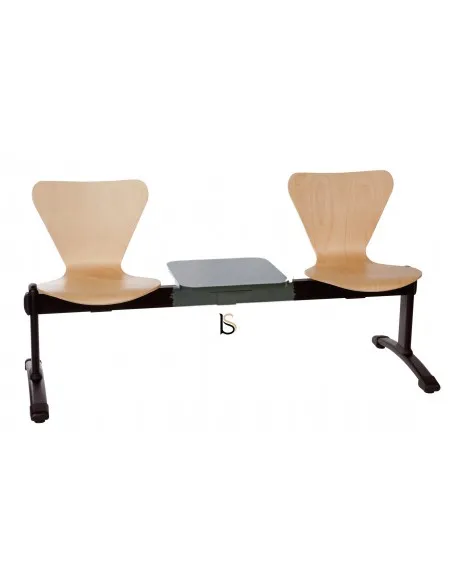 Poutre d’accueil Plum avec assises bois.