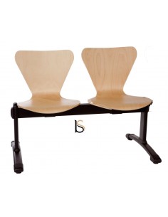 Poutre d’accueil Plum avec assises bois.