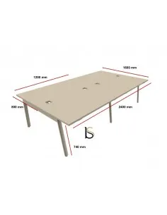 Bureau Bench 4 personnes Yan M – MDD. 2