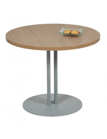 Table basse avec plateau rond coloris hêtre Roxane - Genexco