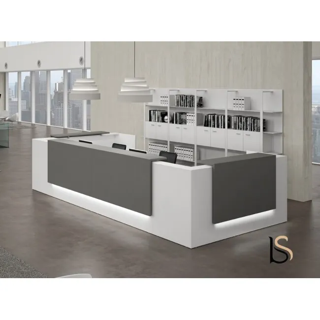Banque d'accueil en U modèle Z2, différents coloris – Officity.