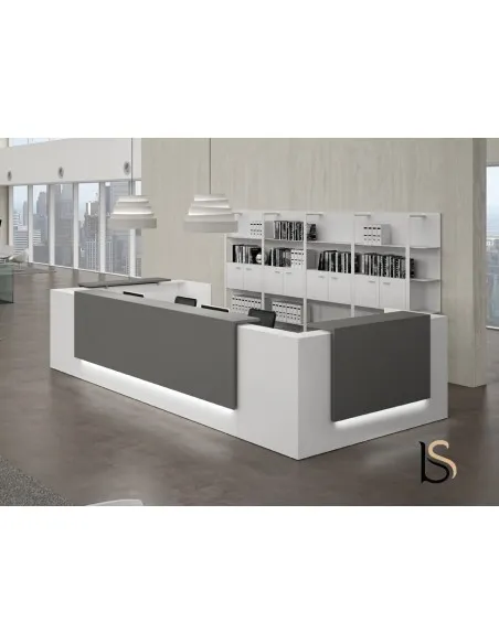Banque d'accueil en U modèle Z2, différents coloris – Officity.