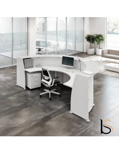 Banque d'accueil demi-lune Glass – Quadrifoglio. 2