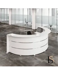 Banque d'accueil demi-lune Glass – Quadrifoglio.